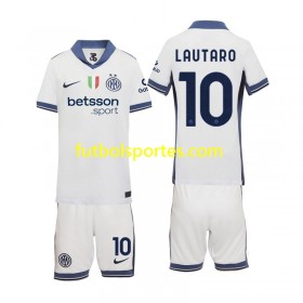 Camiseta Inter Milan Lautaro 10 Niño Segunda Equipación 2024/2025